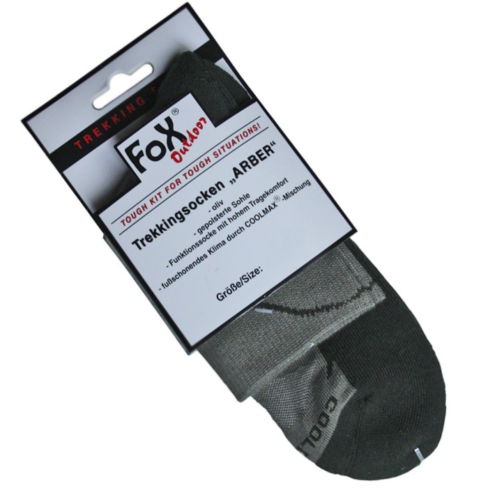 Fox Outdoor, trekking socks, Arber, functional socks, socks, padded sole, COOLMAX® mixture,